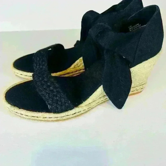 Tommy Hilfiger Espadrille Wedge Plaid Ankle Tie Heeled Sandals - Picture 3 of 6